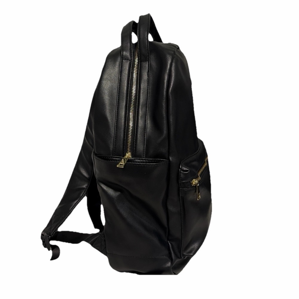 Black Backpack with white/black stripes inside, travel, laptop, school - Picture 5 of 10